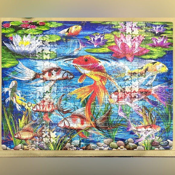 Koi Fish 500-Piece Jigsaw Puzzle Big Ben Luxe - Picture 2 of 2